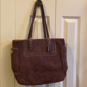 Coach purple work bag